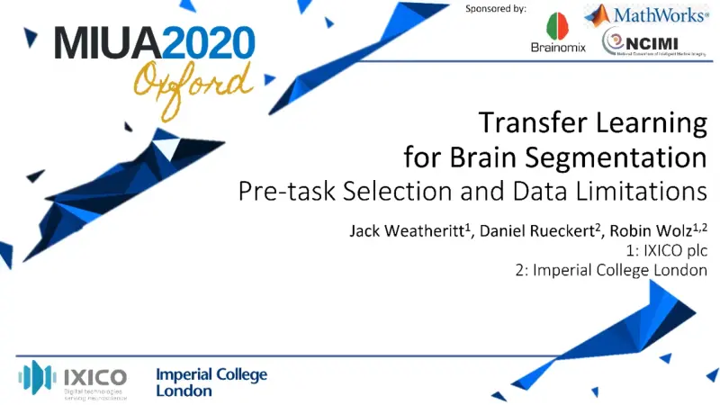 MIUA 2020: Transfer Learning for Brain Segmentation: Pre-task Selection and Data Limitations